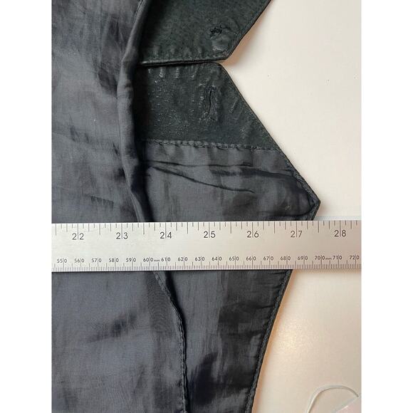 SUEDE LEATHER VEST SZ XL Black Greatland Apparel Western Biker Pockets - Picture 7 of 11